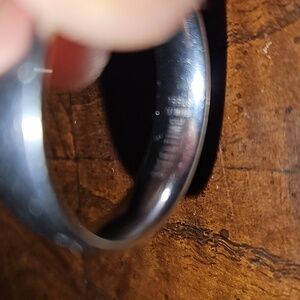 Stainless steel sz 12 band ring.